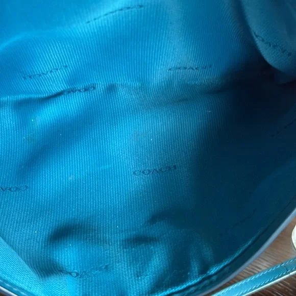 Coach Crossbody Bag – Teal Leather - Picture 6 of 15
